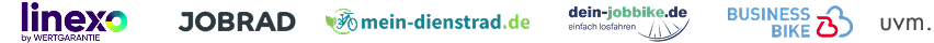 Leasing Partner: linexo, JobRad, mein-dienstrad.de, dein-jobbike.de, Business Bike und weitere