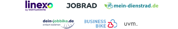 Leasing Partner: linexo, JobRad, mein-dienstrad.de, dein-jobbike.de, Business Bike und weitere